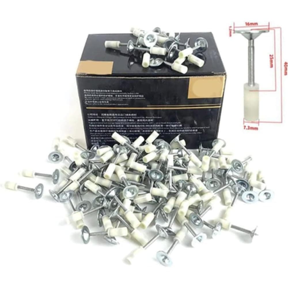 200Pcs Round Nails for Mini Steel Nails Guns 7.3 mm Nail Gun Nail Hand-Steel Nail Concrete Wall Fastening Cable Duct Fixing Device Nail Gun Accessories