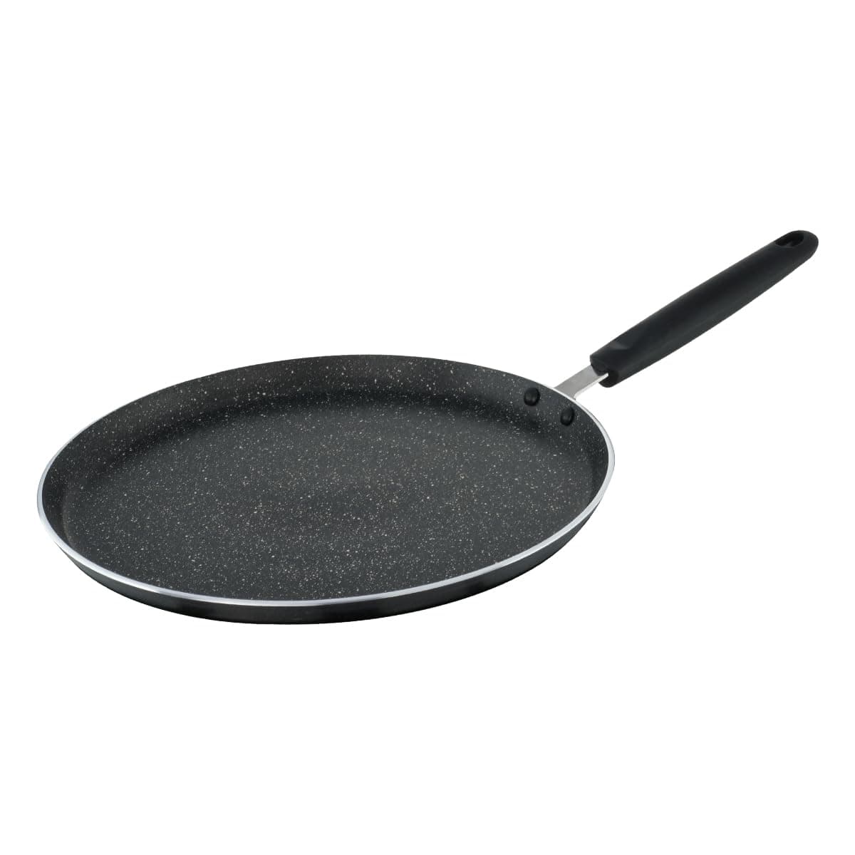 Omega Granite Non-Stick Dosa Tawa 30cm | 5-Layer Coating | Gas & Induction Compatible | PFOA Free | Metal Spoon Friendly | Sturdy Handle | Dishwasher Safe | 2Y Warranty | ISI Certified