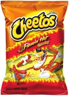Cheetos Cheese Snacks, Crunchy, Flaming Hot, 3.25 Ounce (Pack of 28)