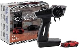 Turbo Racing Rc Drift Cars for Adults, C75 1/76 2.4G RC 4CH Electric Rear-Drive Racing Car Model (RTR Version/Red)