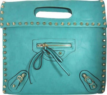 Aryana Ashlyn6blu Blue Handbag With Twist Lock Flap