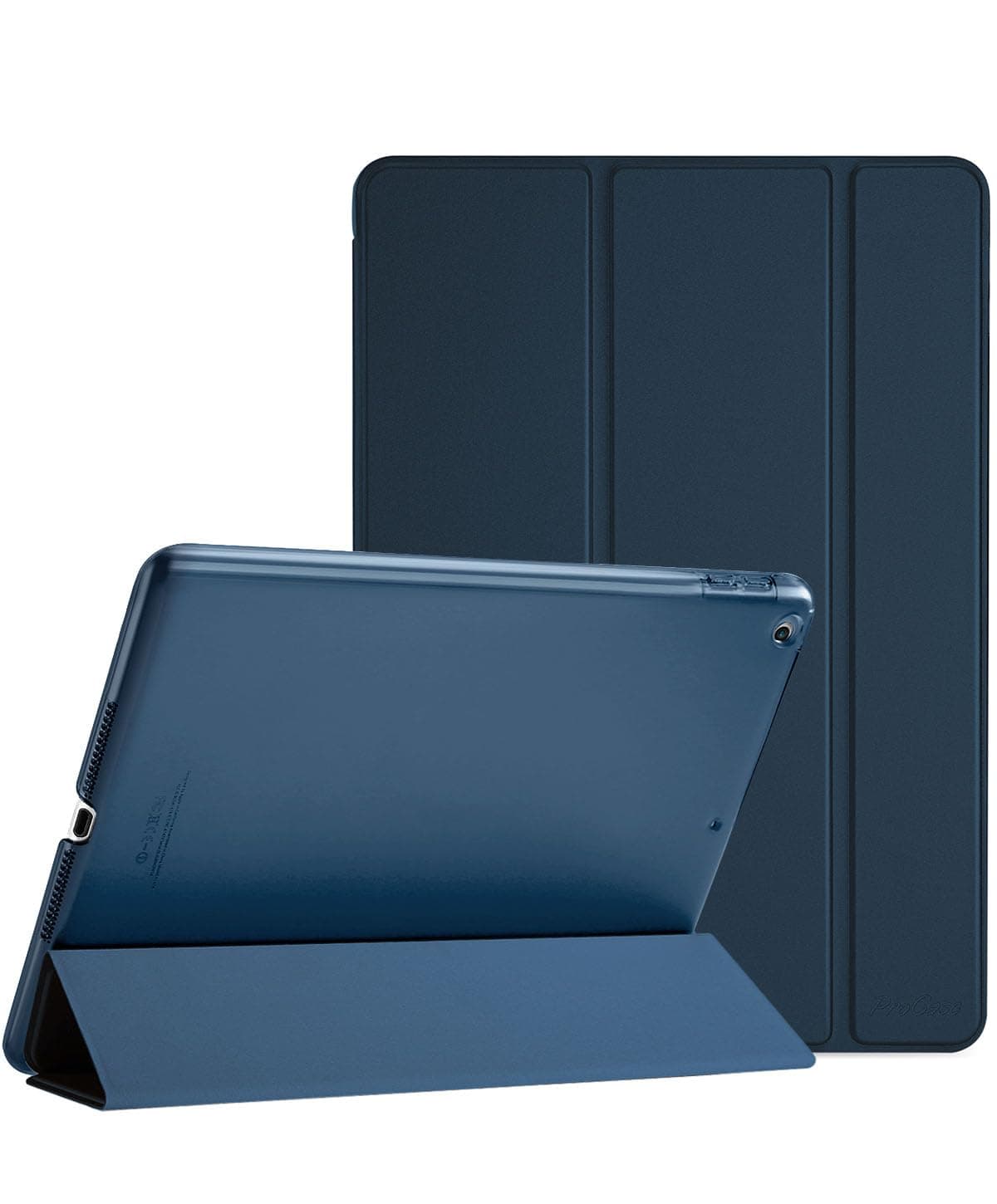 Smart Case for iPad 9.7 Inch iPad 6th/5th Generation 2018 2017(Model: A1893 A1954 A1822 A1823), Ultra Slim Lightweight Stand Cover with Translucent Frosted Back -Navy