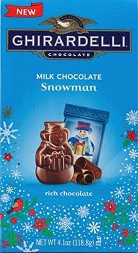 Ghirardelli Snowman Squares Milk Chocolate 4.1oz