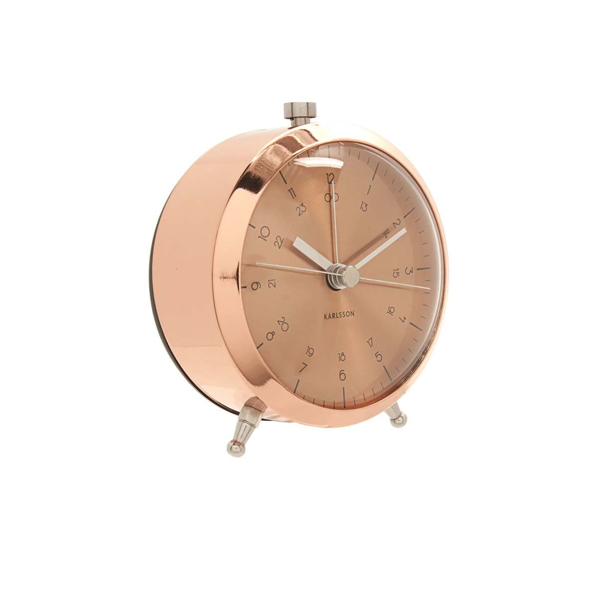 Karlsson, table, alarm clock, Stainless Steel, copper, One Size