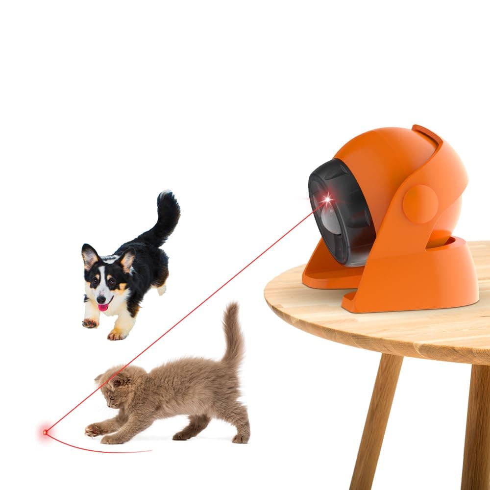 2 in 1 Motion Activated and Automatic Cat Laser Toys, Interactive Cat Toys Built-in Real Motion Sensor, Multi-Angle Adjustable Rechargeable Pet Toys for Indoor Cats Kittens and Dogs