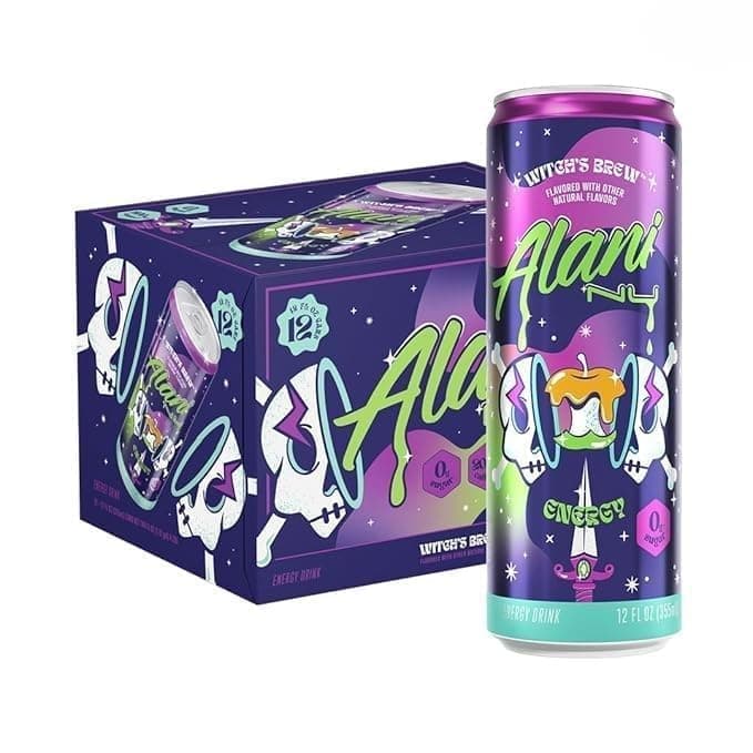 Alani Witch's Brew Sugar Free, Low Calorie Energy Drinks, 12 Fl oz (12 pack)