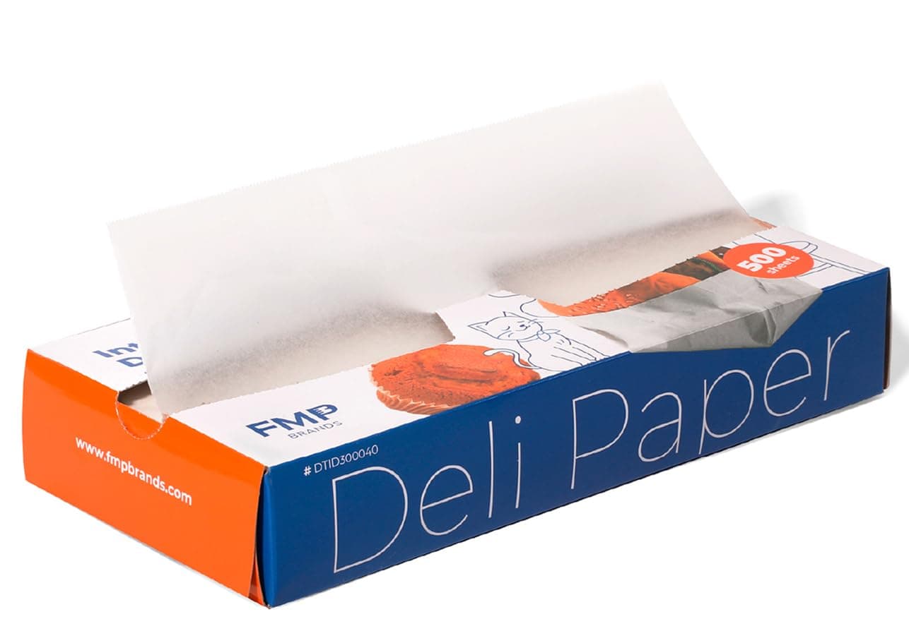 Fit Meal Prep [500 Pack] 12 x 10.75" Wax Paper Sheets for Food, Interfolded Precut Deli Pop Up Grease-Proof Sandwich Paper Wraps, Waterproof for Lunch, Food Basket, Microwave Cover, BBQ