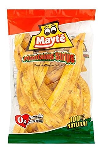 Plantain Chips Platanitos Real Plantain Strips Cooked In Palm Oil, Light Salted, 100% Natural 0g Trans Fat Big Bag of 12.35 oz