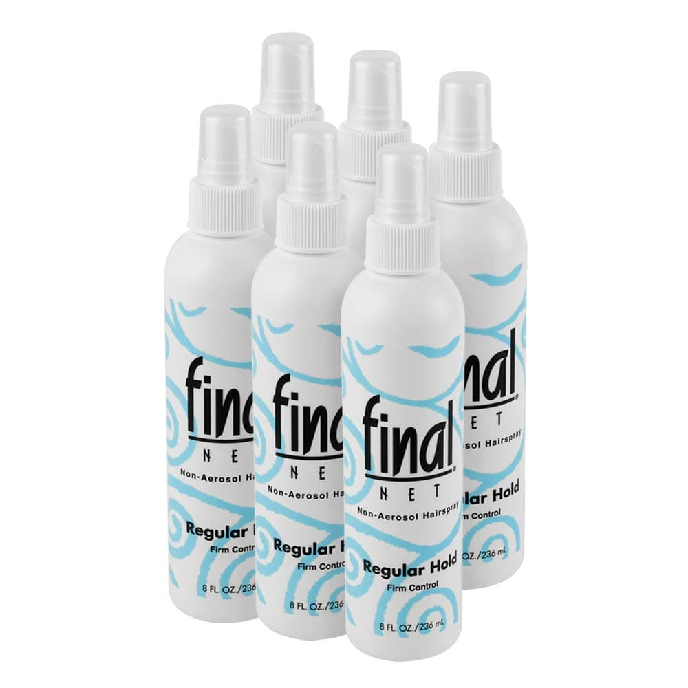 FINAL NET, Hairspray, Regular Hold, Non-Aerosol, 8 oz, (6 Pack)
