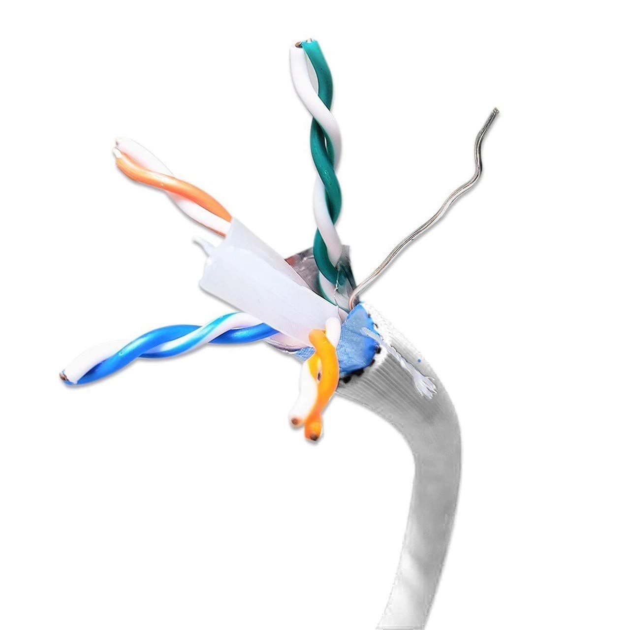 MICRO CONNECTORS 500ft Solid Shielded (STP) CAT6A Bulk Ethernet Cable - Gray (TR4-570SHGR-500)