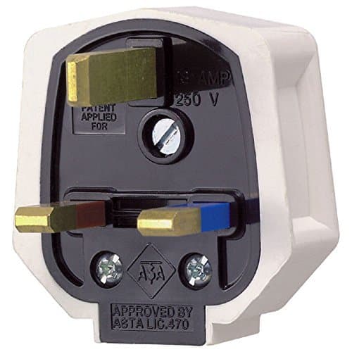 MK DURAPLUG RUBBERISED PLASTIC 13 AMP MAINS ELECTRICAL PLUG WHITE