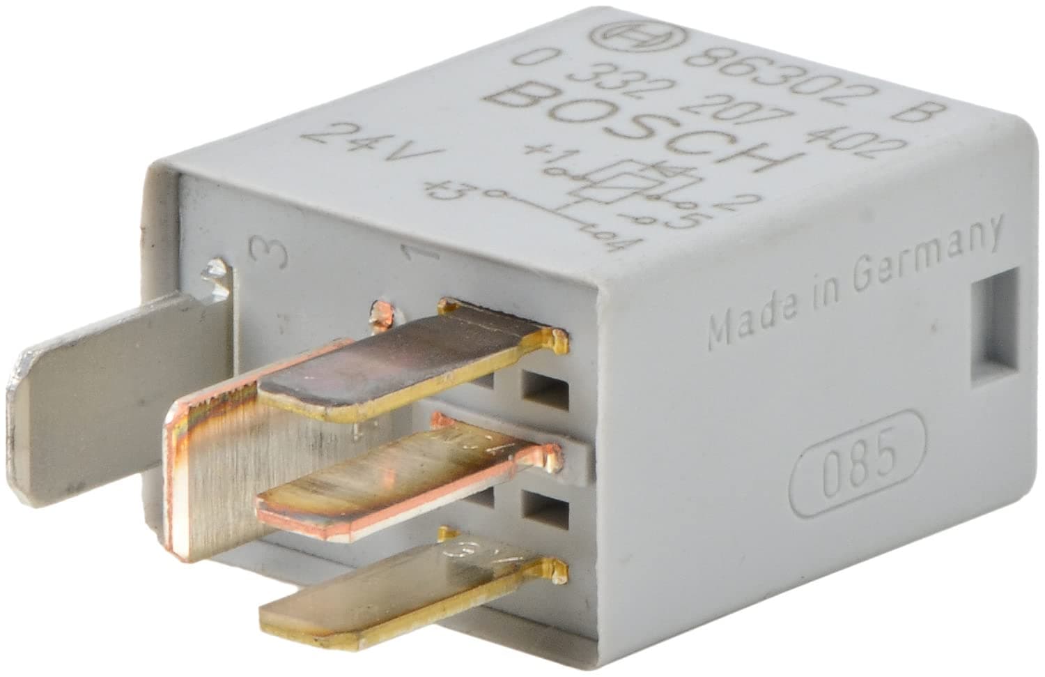 BOSCH 0332207402 Changeover Micro Relay - 5 Pins, 24 V, 10/15 A - Single