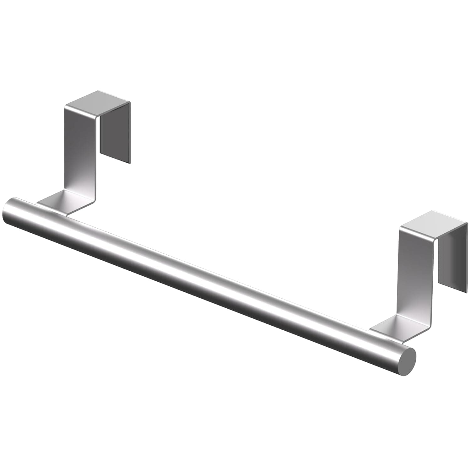 Over Cabinet Towel Bar 9" Kitchen Towel Rack - Silver, Stainless Steel Towel Holder for Cabinet - 1 Pack