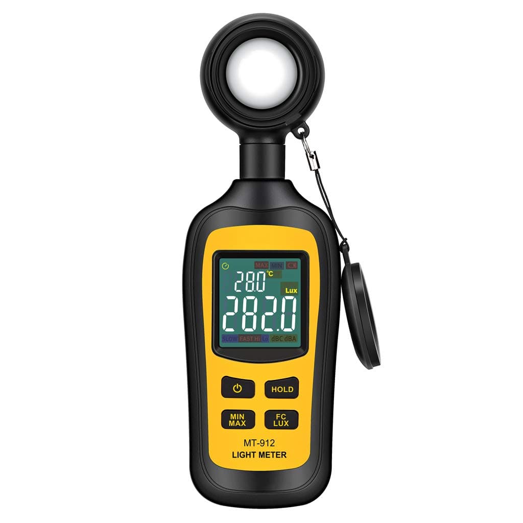 Light Meter Digital Illuminance Meter Handheld Ambient Temperature Measurer, ...