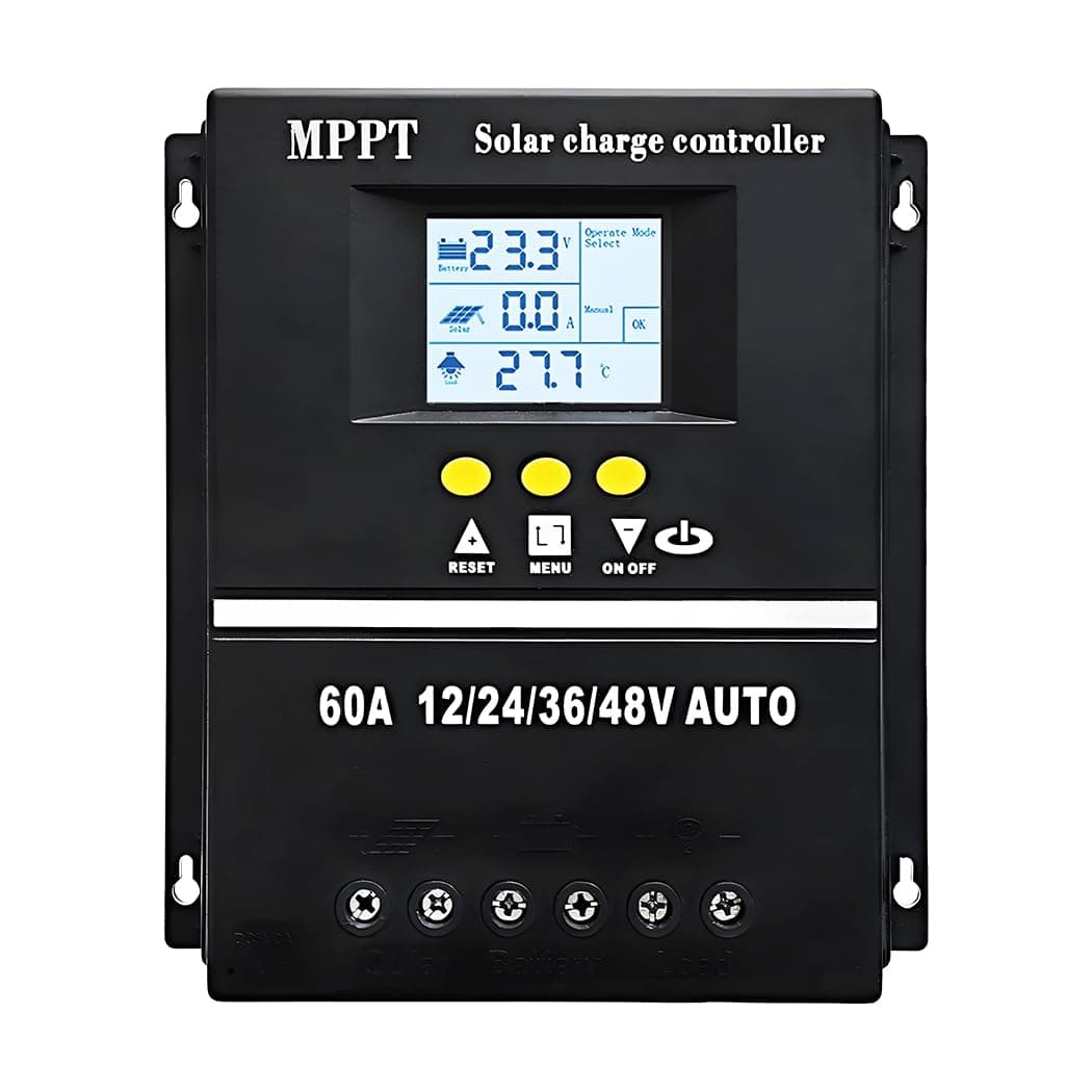 Y&H 60A MPPT Solar Charge Controller 12V 24V 36V 48V LCD Display Battery Intelligent Regulator Max 100V Input Dual USB for Lead-acid/Lithium