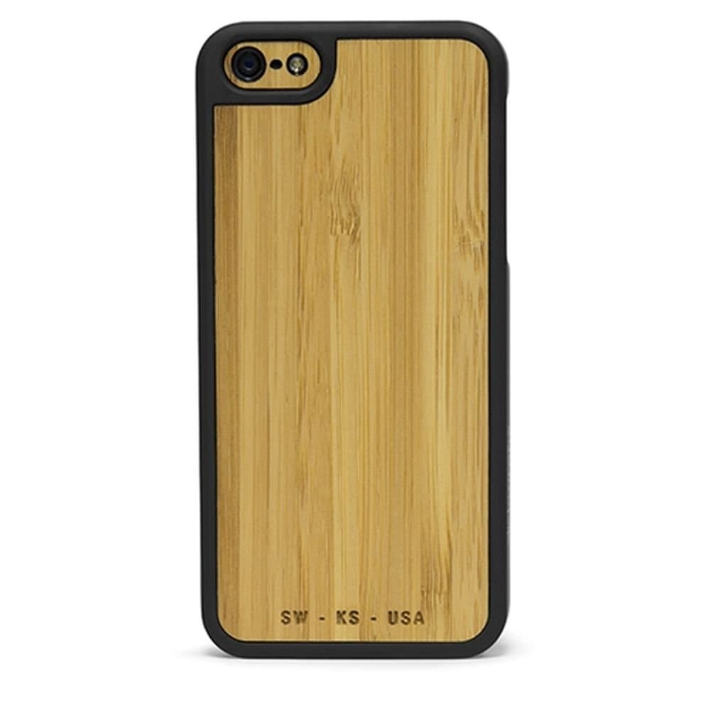 Slickwraps Wood Series the Case for iPhone 5 & 5s - Natural Carmel Bamboo - Carrying Case - Retail Packaging - Natural Carmel Bamboo