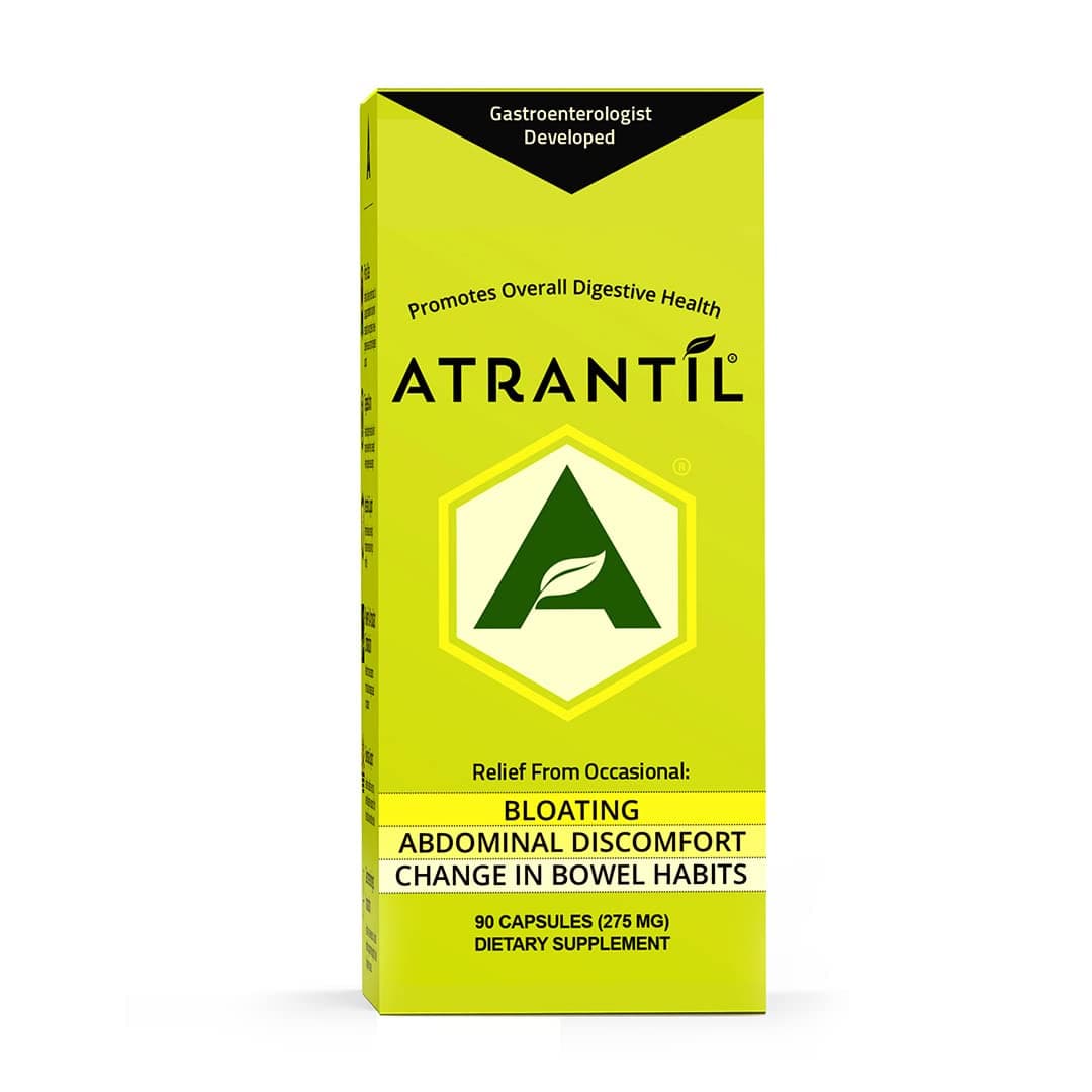 Atrantil 90 Capsules-Antioxidant Packed Polyphenol for Bloating and Gas Relief, Abdominal Discomfort, Constipation, Diarrhea, Postbiotic, Change in Bowel Habits and Everyday Digestive Health.