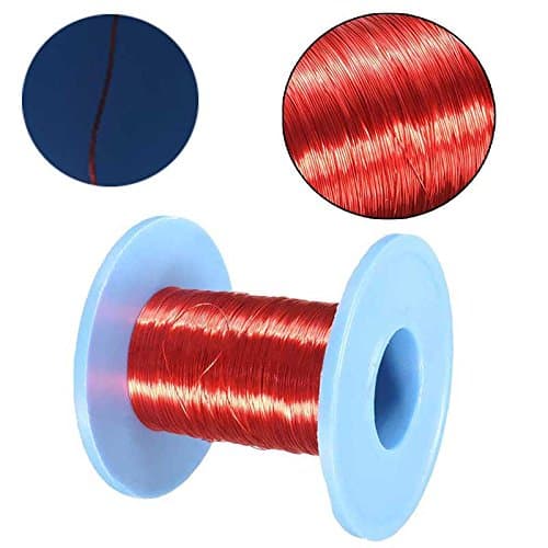 100M 0.2mm Red Magnet Wire Enameled Copper Wire Round Magnetic Coil Roll