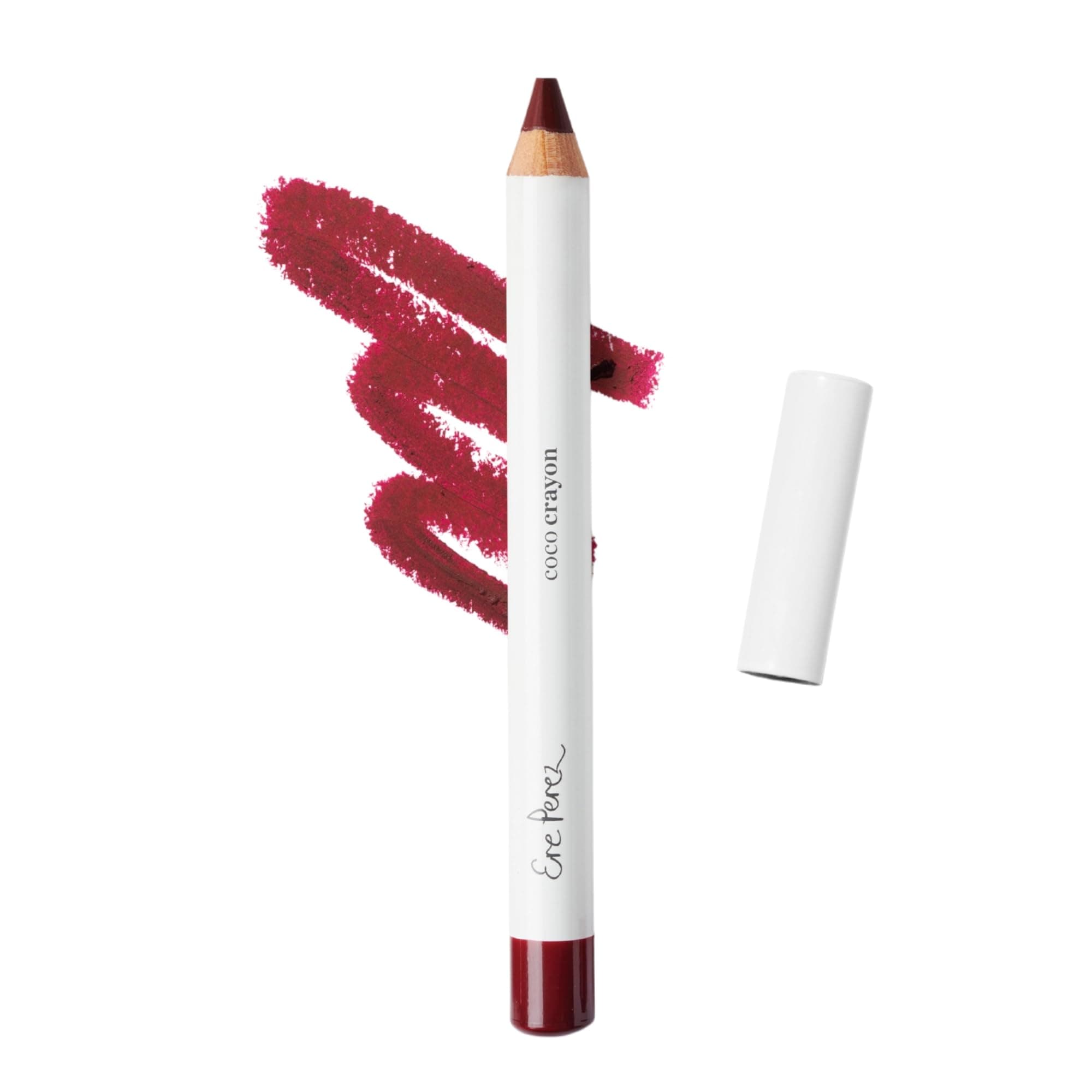 Ere Perez Coco Crayon - Lipstick Crayon Nourishing & Matte Finish Lipstick - Natural & Long Lasting Hydrating Colour Lip Pencil for Lip & Cheeks (Rebel)