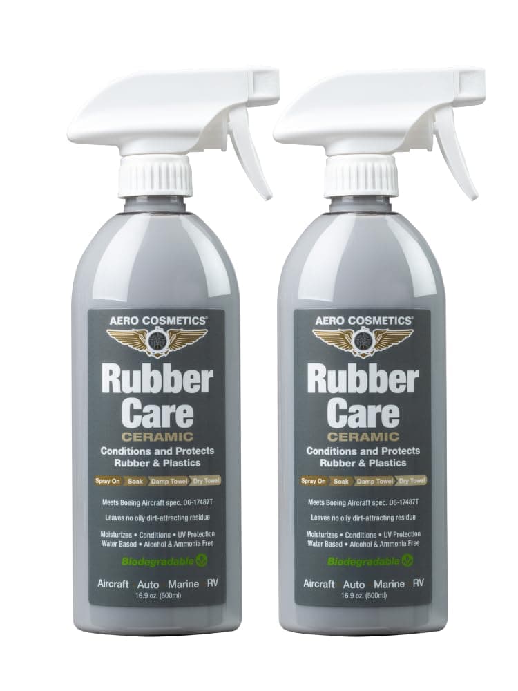 Aero Cosmetics Ceramic Tire Dressing Protector, No Tire Shine, No Dirt or Brake Dust Attracting Residue 16 Fl. oz (2-Pack) Satin/Matte Finish Stays Clean Longer Cleans Up Easier Aircraft Grade