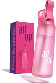 Water Bottle (625 ml) Hot Pink, Sugar Free Flavour Capsules, No Calories, No Sweeteners, Infuser Bottle, Modern, Reusable, Stainless Steel, 22 oz, Travel, Gym, Office