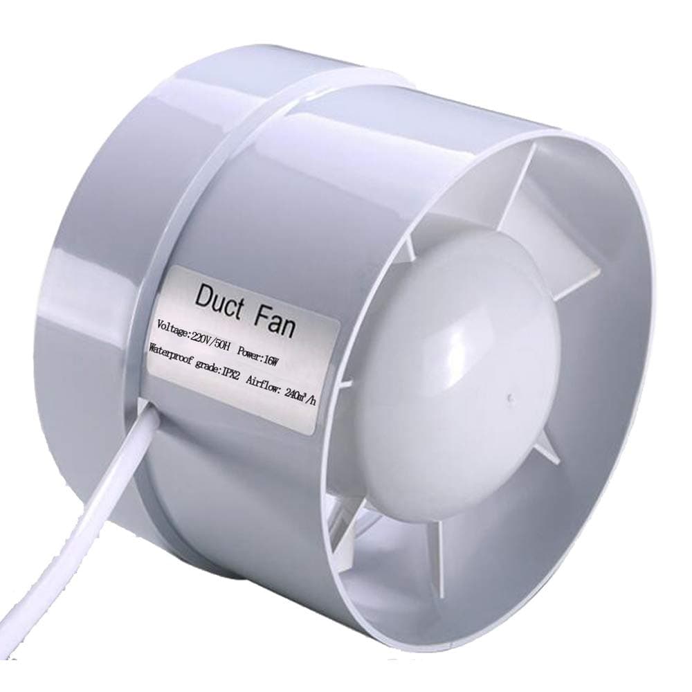 5 Inch Vent Fan Exhaust Blower 16W 141 CFM Inline Duct Ventilation for Window Attic Ducting Kitchen HVAC Grow Tent Garages Barn Factoris (125mm)