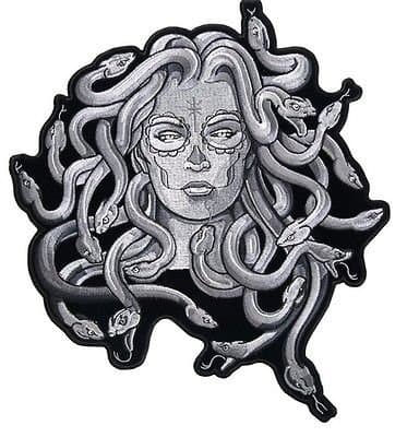MEDUSA Biker Motorcycle NEW Embroidered LARGE BACK Patch LRG-0455