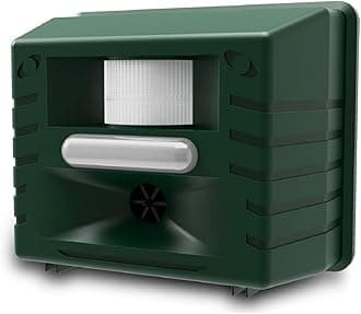 Aspectek Yard Sentinel Ultrasonic Repeller for Deer, Raccoons, Squirrel, Bird, Outdoor Animal Repellent for Yard, Garden, Farm, Patio, Waterproof, Adjustable, Motion Sensor, Nighttime Strobe Light