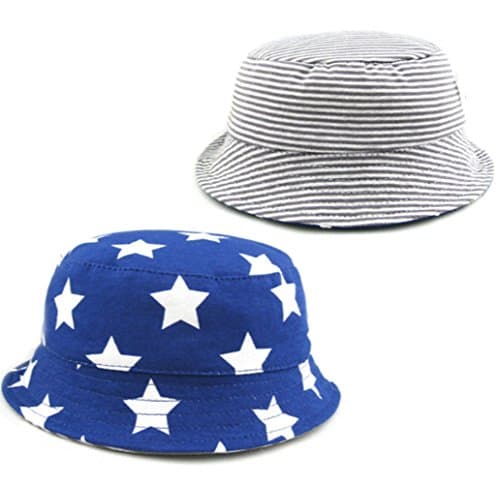 LOVE ROSE Star Pattern Sun Caps 2-in-1 Baby Sun Hats Baby and Toddler Girls and Boys