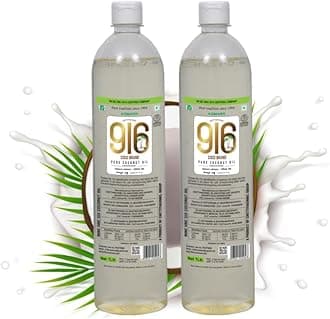 Chettiyakunnel 916 Coco brand Coconut oil | 100% A1 Grade Chemical free Coconut | Hair Care | Baby Massage | Daily Cooking | Skin Care | From Makers of Chettiyakunnel Kerala (1 LITRE*2)