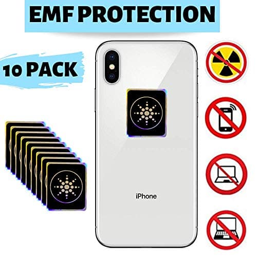 EMF Protection Cell Phone for Radiation - Neutralizer Sticker Shield Blocker - Anti EMF for All Electronics Laptops, Tablets, TVs - 10 Pack Bundle Sale!! (40 Pack)