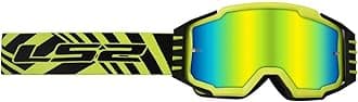 LS2 Helmets Charger Pro Motorcycle OTG Goggle (Hi-Viz Yellow with Yellow Iridium Lens)