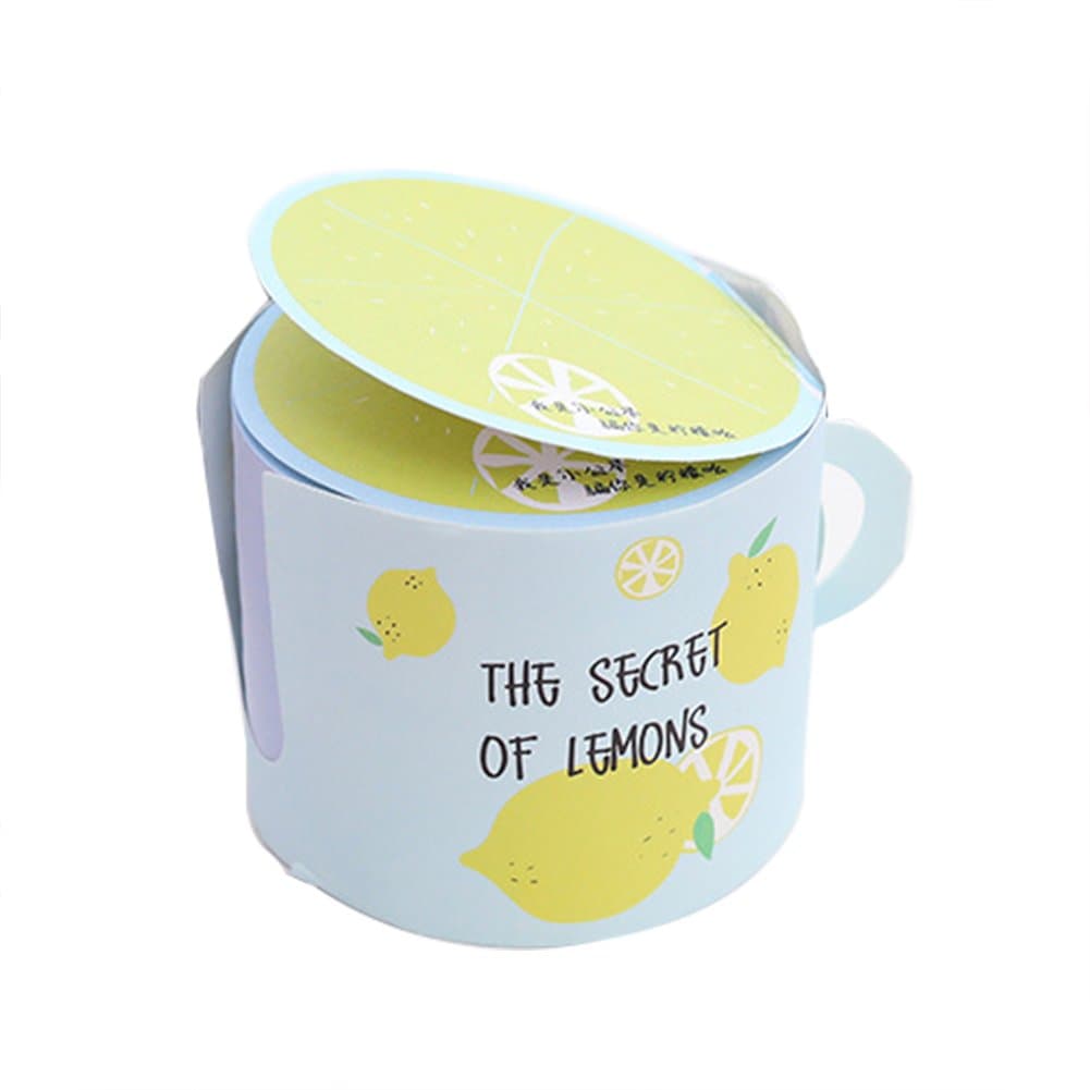 Haodou 3D 400pcs Funny Lovely Sticky Notes Fruit Cute Memo in Cup Shape Colorful Notes Pads for Student Office Work Schedule Planner