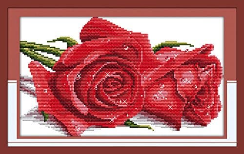 Aello Counted Cross Stitch, Rose Lover (Red) - 14CT