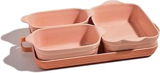Bakeware Set | 5-Piece Ceramic Bakeware Collection with Stovetop-to-Oven Griddle Pan | PFAS-Free Non-Toxic Nonstick Pans, Oven Mat & Baking Dishes | Spice