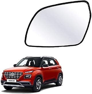 Side View Mirror Glass Plate compatible with Hyundai Venue 2019-2024 Model (LEFT SIDE (PASSENGER SIDE))