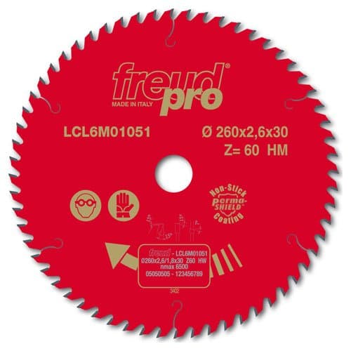 Advanced Freud LCL6M Trim Circular Saw Blade 165mm 24 Teeth 20mm Bore [Pack of 1] --
