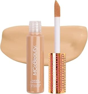 Instant Concealer Camouflage and Contour Medium - Full Coverage Cream Concealer for Dark Circles Blemishes - Brightening Highlighting Contouring Face Makeup - Cruelty Free Vegan - 1 Count