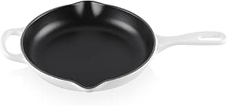 Enameled Cast Iron Signature Iron Handle Skillet, 9" (1-3/8 qt.), White