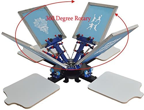 4 Color 4 Station Fix On Table Screen Printing Equipment Stamp Machine T-Shirt DIY（Item#219003）