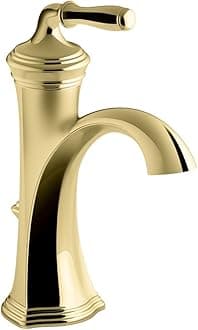 KohlerK-193-4-PB Devonshire Single-Handle Bathroom Sink Faucet, Vibrant Polished Brass