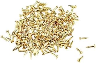 Tiny Wooden Nails for DIY Craft Projects, Antique Drawer Repairing, Mini Boxes Decorative Accessories[Set of 200pcs] (1×6mm, Gold)