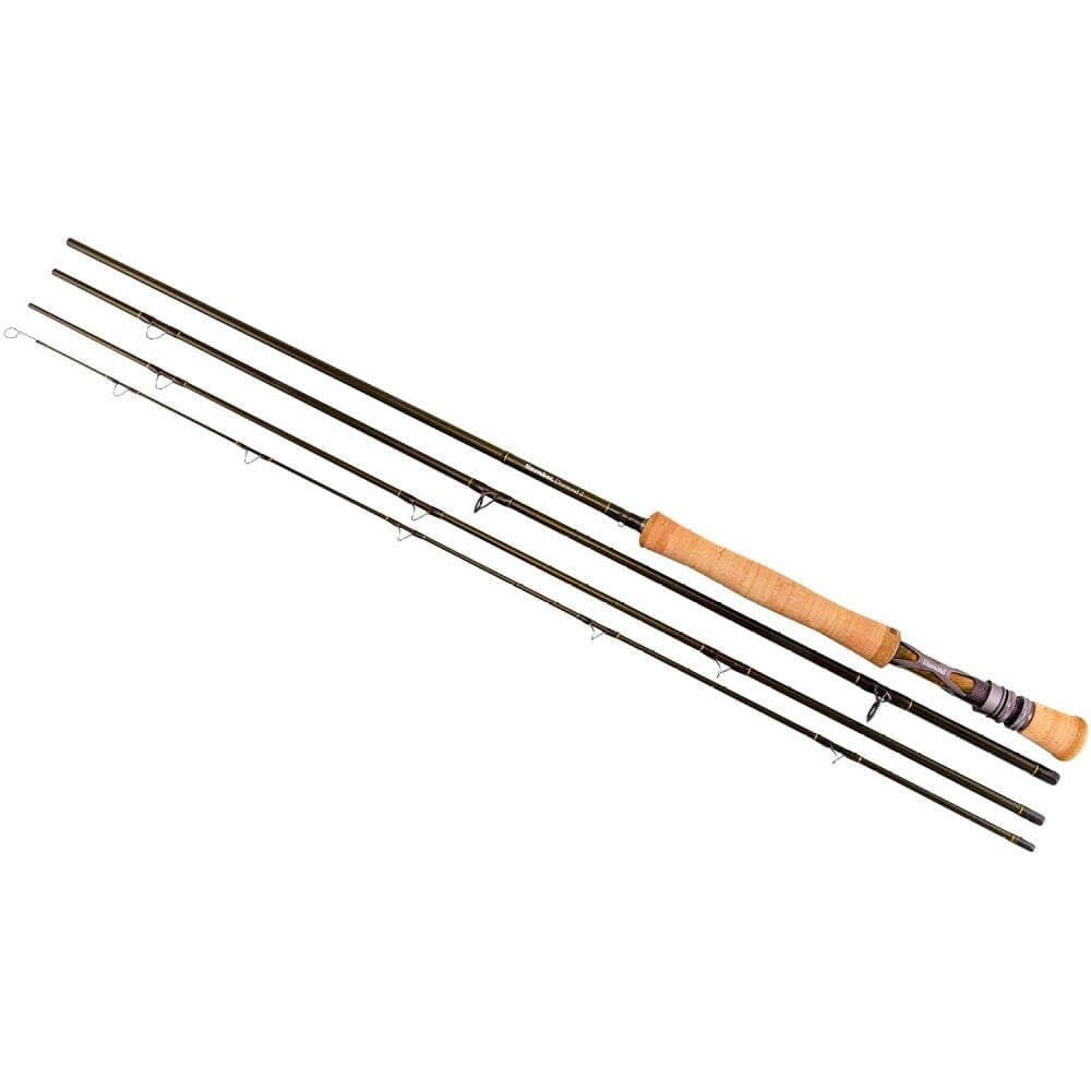 Snowbee Diamond 2 7 Wt. 4-Piece Fly Rod ,Olive Green 10 Ft - High-Performance Tri-Modulus Carbon Technology, 4 Piece Fly Rods & Matching Cotton Drill Rod Bag