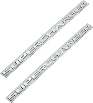2X Supercharged Letter Emblem Metal Badges Nameplate Logo (Chrome)