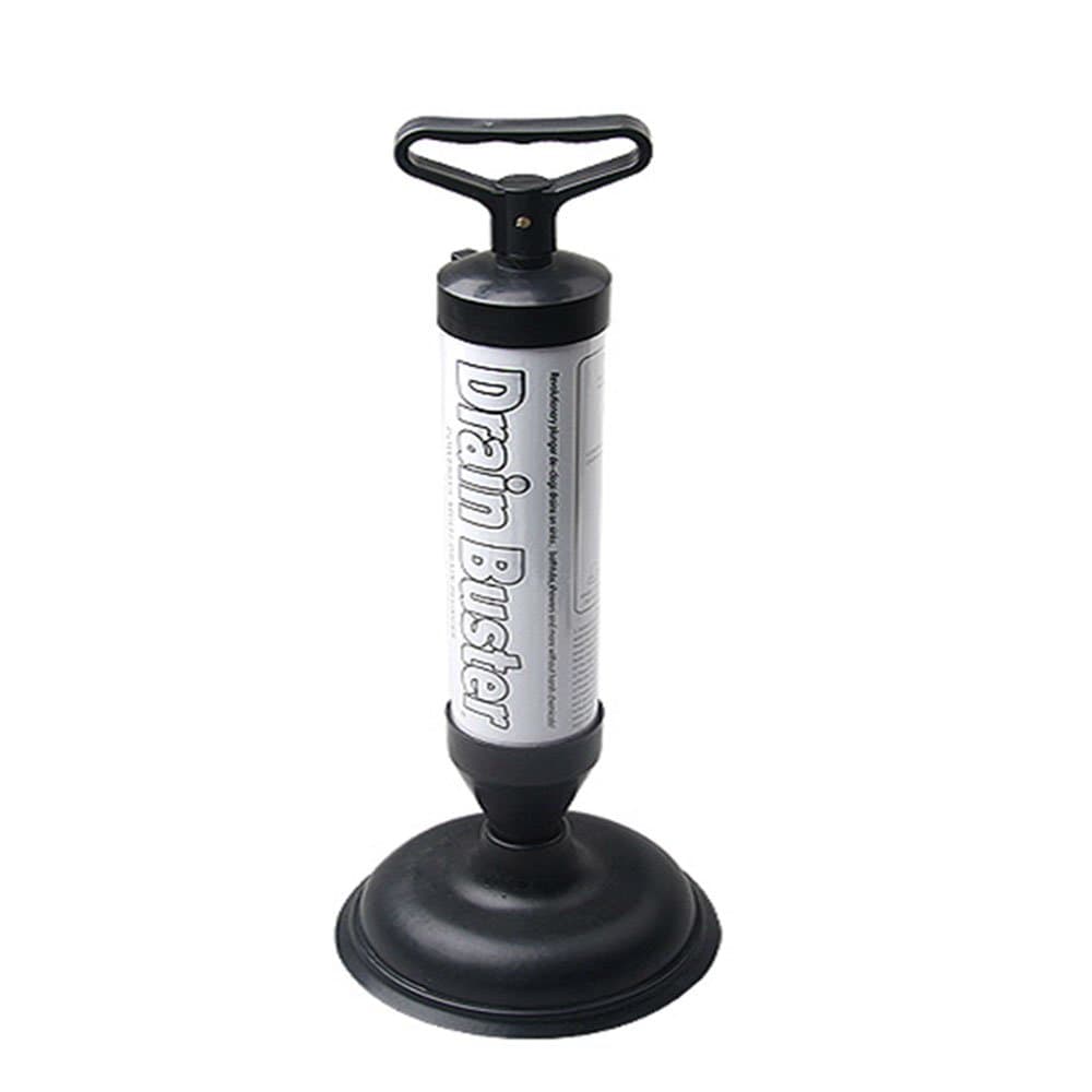 Drain Blaster Air Pressure Pump Drain Plunger Unclogs Toilets Sinks - 2 Plunger Heads home supplies