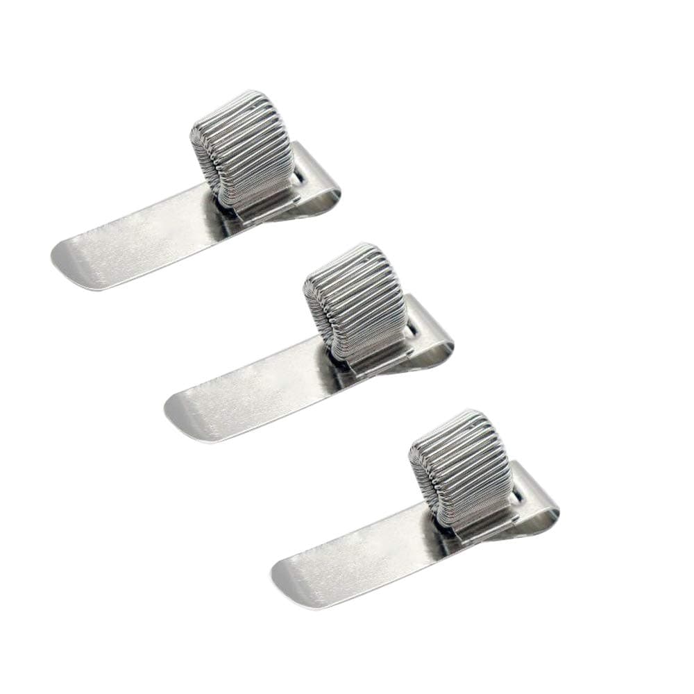 Pen Holder Stainless Clip Clipboard with Spring Fits Almost All Pen Size(Silver)