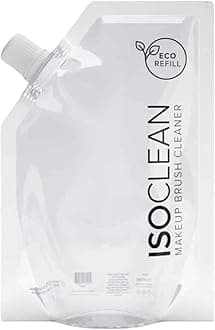 ISOCLEAN Makeup Brush Cleaner Refill Pouch - Liquid Makeup Cleaner Solution for Makeup Brushes and Makeup Tools - Cleans Bristles - No Rinse Formula dries in 60 Seconds - Vegan, Cruelty-free - 165ml