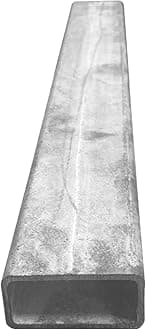 Galvanised Mild Steel Sections Mild Steel Flat Bar Square Tube Rectangular Tube (100mm x 50mm x 3mm, 2500mm) - Neutral Colour