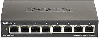Ethernet Switch, 8 Port Smart Managed Gigabit Desktop EEE Network Internet (DGS-1100-08V2)
