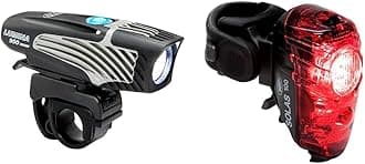 NiteRider Lumina 900 Boost USB Rechargeable MTB Road Commuter LED Bike Light Powerful Lumens Water Resistant Bicycle Headlight & Solas 100 Lumens USB Rechargeable Bike Tail Light